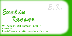 evelin kacsar business card